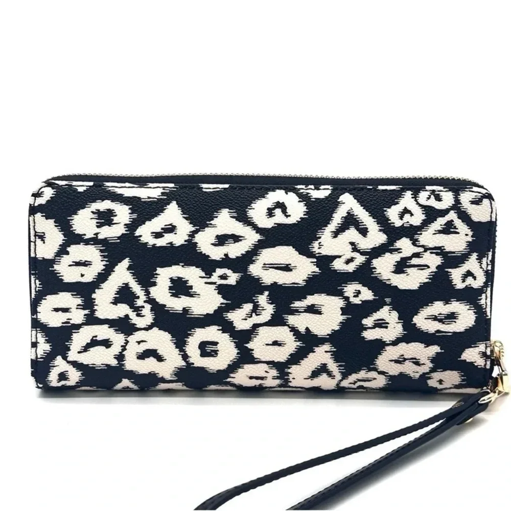 Michael Kors Large Continental Wallet Wristlet Black Multi